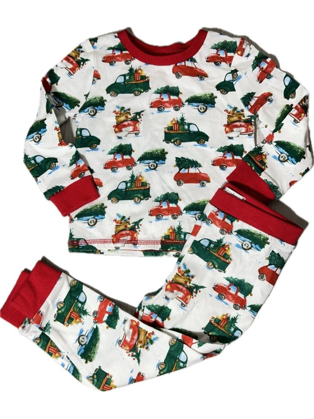 Mud Pie Christmas tree pajama pants Set PJs 12m 18m NWT retro truck Classic